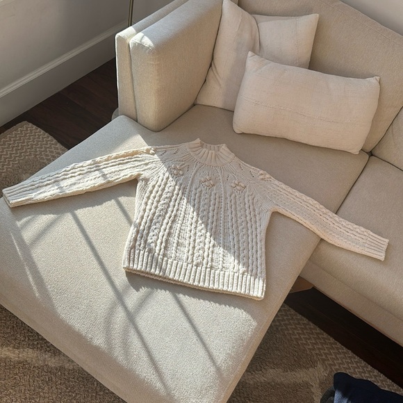 🌺 Sézane 🌺 Stunning AUBIN JAMPER Ecru XS Pristine condition Made in Italy 🇮🇹❤️ - Picture 8 of 16